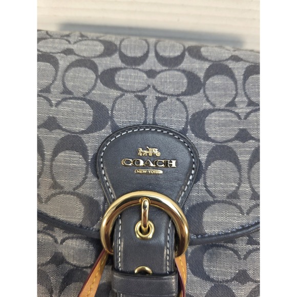 Coach Kleo Backpack in signature chambray w‎ smooth leather details B2257-C8162 main image 8